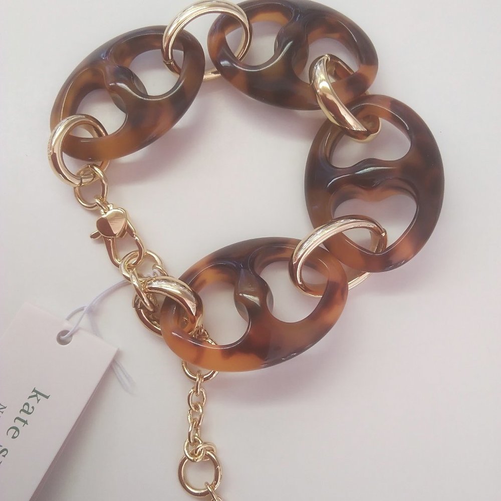 Kate Spade New Brown Tortoise Link Bracelet